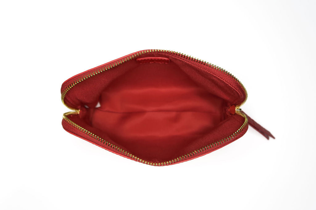 Crimson Rêve Crocodile Cosmetic Bag
