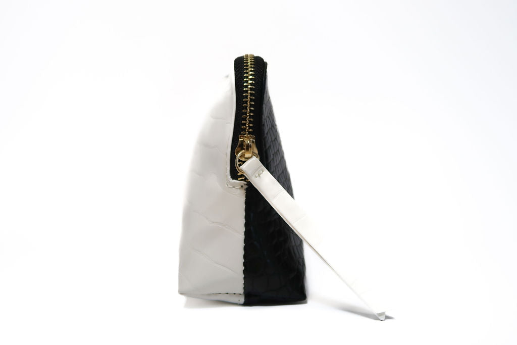 Tuxedo Crocodile Cosmetic Bag