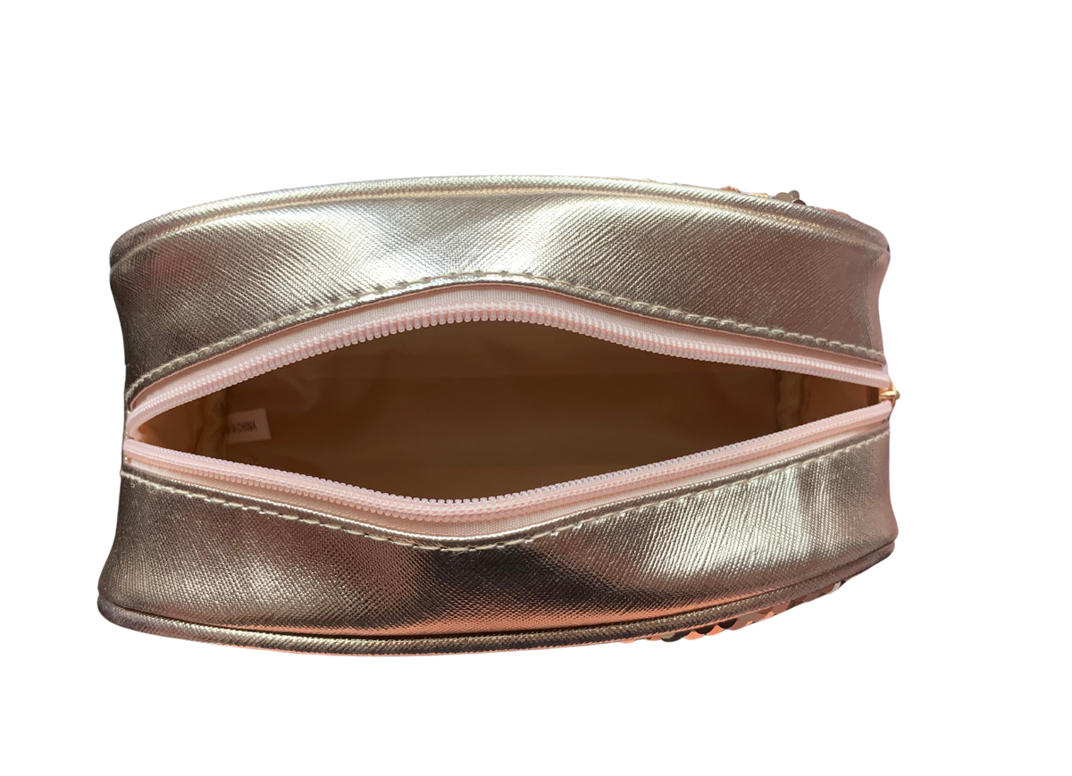 Rosé Allure Sequins Cosmetic Bag