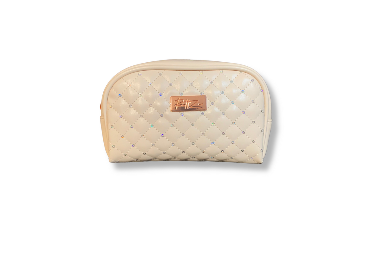 Cream Luxe Cosmetic Bag