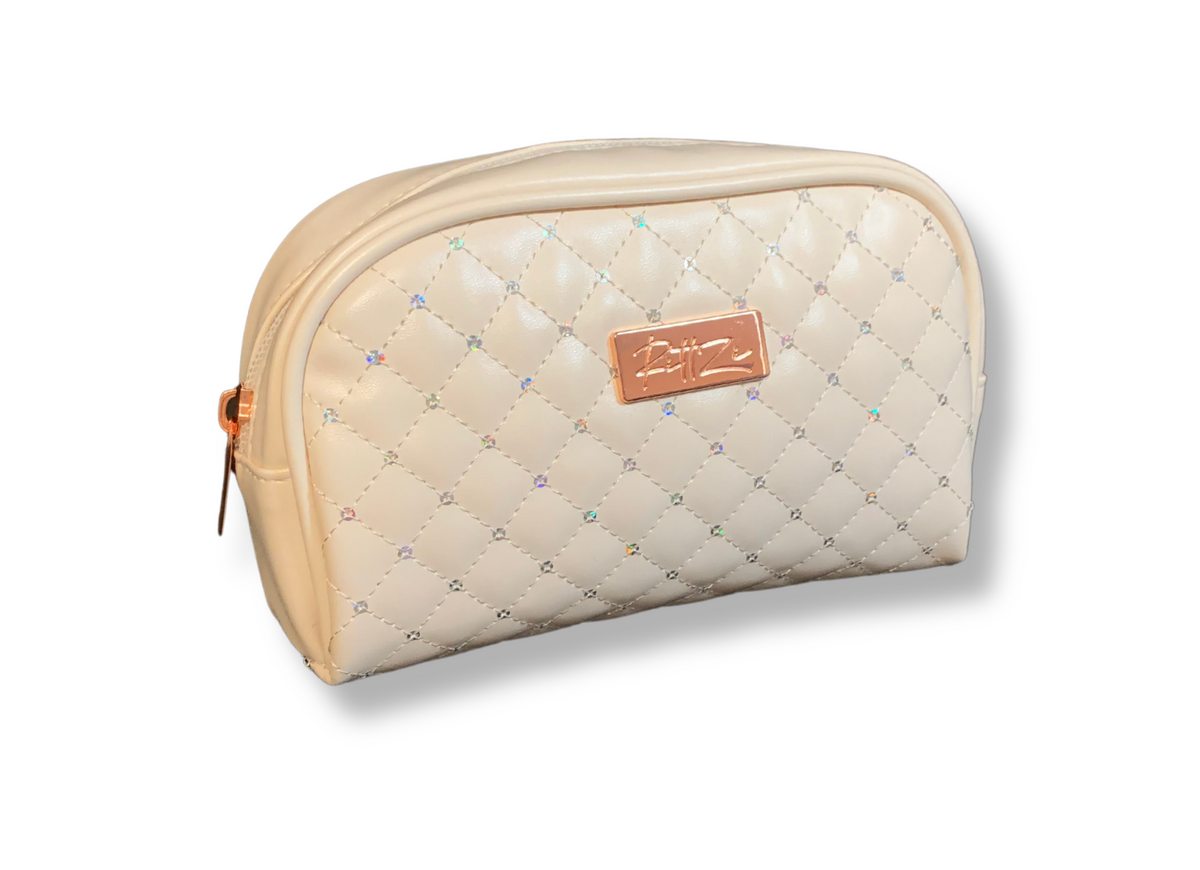 Cream Luxe Cosmetic Bag