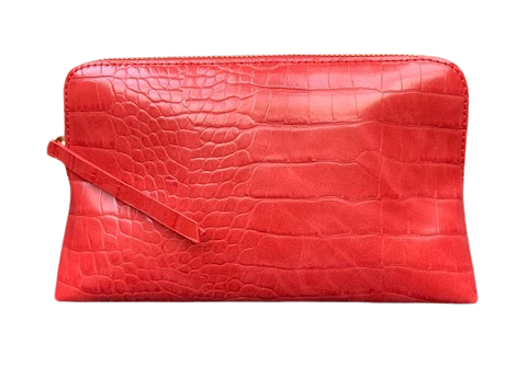 Crimson Rêve Crocodile Cosmetic Bag