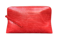 Crimson Rêve Crocodile Cosmetic Bag